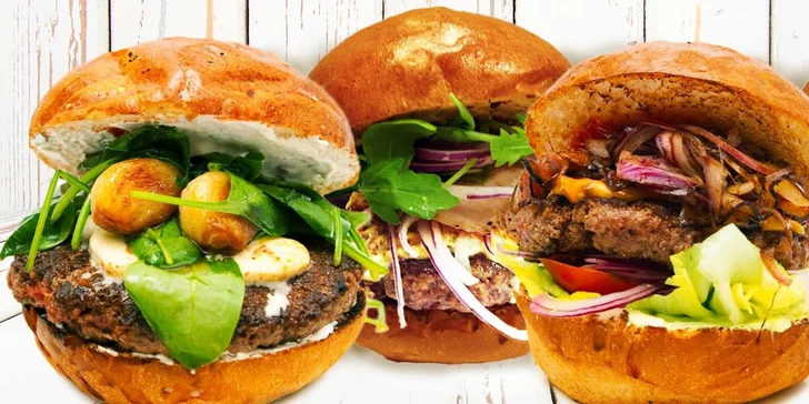 Dva poctivé 200g burgery v Tom's burger