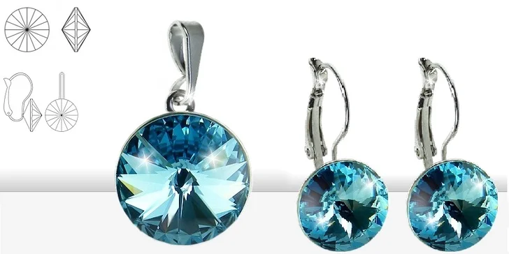 Souprava šperků s krystaly SWAROVSKI