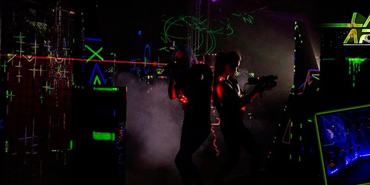 Akční Laser Game pro jednoho nebo dva hráče