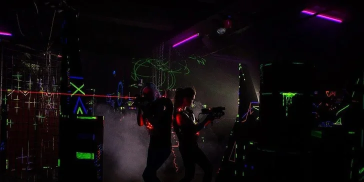 Akční Laser Game pro jednoho nebo dva hráče
