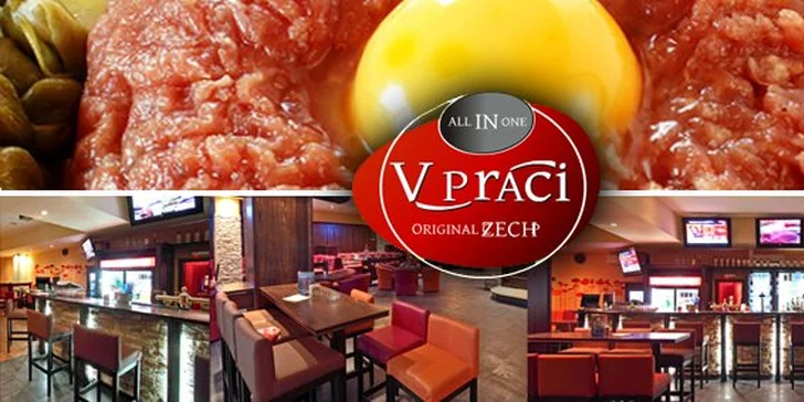220 Kč za tatarák (240 g) z pravé hovězí svíčkové pro DVA a dvanáct křupavých topinek. Oblíbená masová specialita, hokej na dvanácti plazmách a samovýčepní pulty. Sleva 50 %.