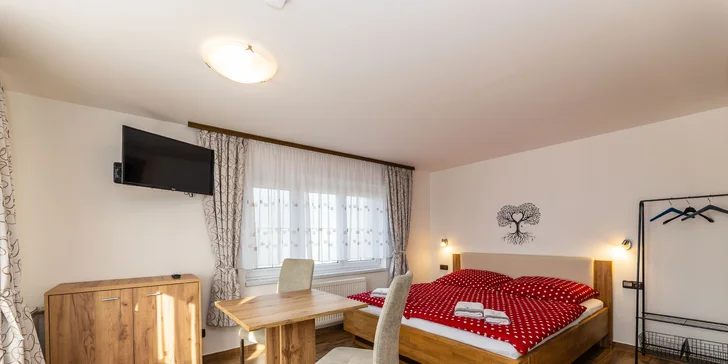 Apartmány mají samostatný vchod, takže budete mít dostatek klidu i soukromí.