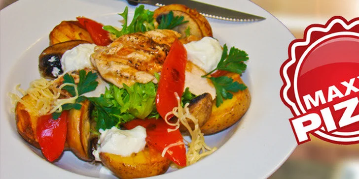 Křupavé pečené brambory – vegetariánské i kuřecí
