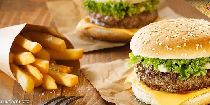 Dva hovězí burgery a hranolky v Clubu Nirvana