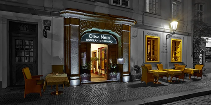 Večeře včetně drinku v italské restauraci Oliva Nera