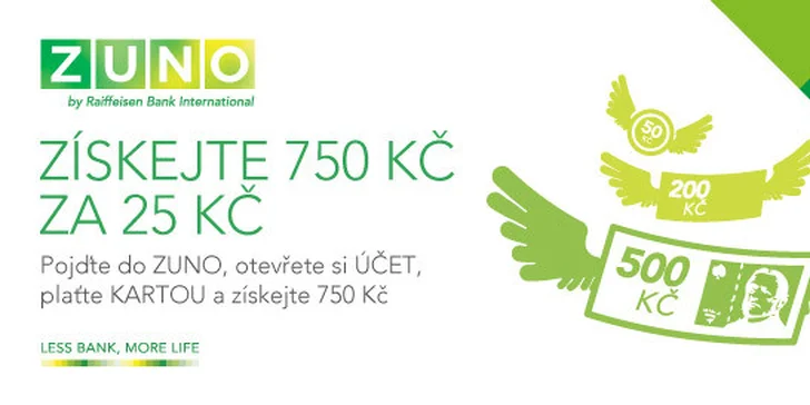 Získejte 750 Kč za 25 Kč
