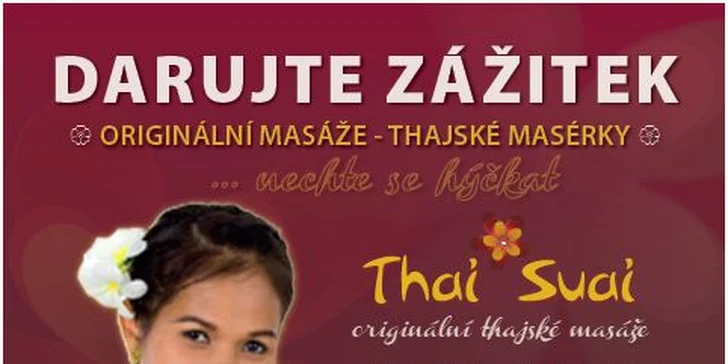 Vánoční akce - zvýhodněné dárkové poukazy na thajské masáže 90/120 min.