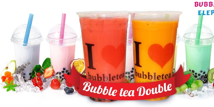 1 l nápoje Bubble Tea Double v Bubble tea Elephant