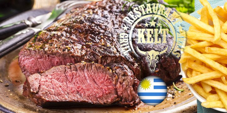 Šťavnatý rib eye steak z uruguayského býka