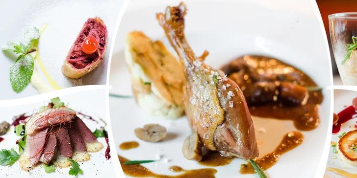 Exkluzivní 6chodové kachní menu pro 2 osoby v restauraci U Modré kachničky II.
