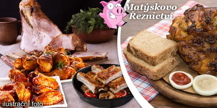 Vepřové koleno i 4,5kg masová bašta až domů
