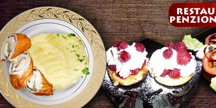 Tříchodové menu pro dva v restauraci Gloria