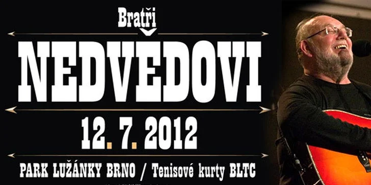 Vstupenka na folkový koncert bratří Nedvědů