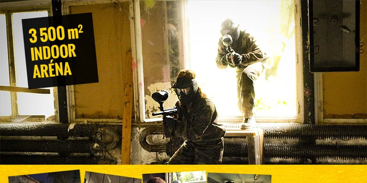 4 hodiny paintballu ve vojenských kasárnách včetně munice, nápoje a fota