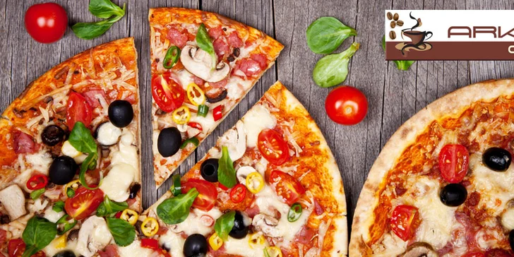 Dvě pizzy dle vlastního výběru v Arkáda Caffe