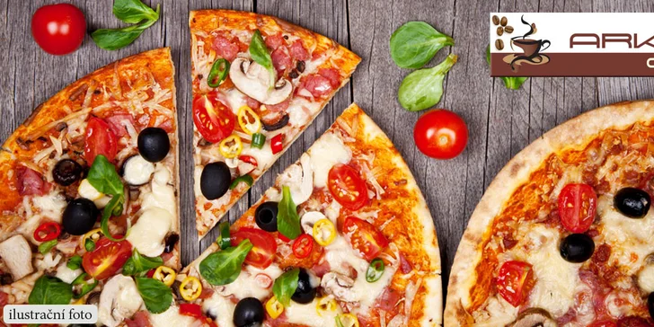 1+1 pizza dle vlastního výběru zdarma v Arkáda Caffe