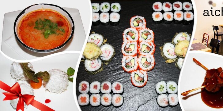 Vánoční menu plná sushi a japonských delikates