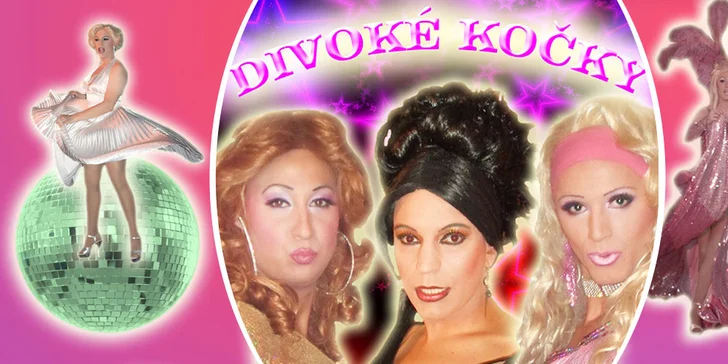 Vstupenka na show travesti skupiny Divoké kočky