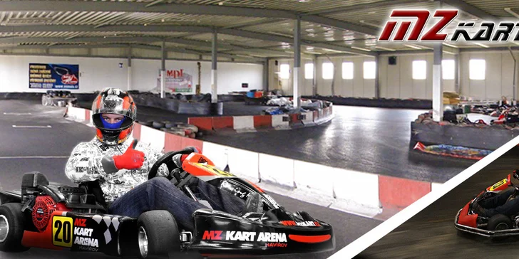 Jízda v nadupané motokáře v kryté hale MZ-KART
