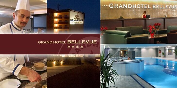 3999 Kč za třídenní pobyt s polopenzí PRO DVA v Grand Hotelu Bellevue ve Vysokých Tatrách. Neomezený vstup do wellness a nekonečné možnosti výletů se slevou 51 %.