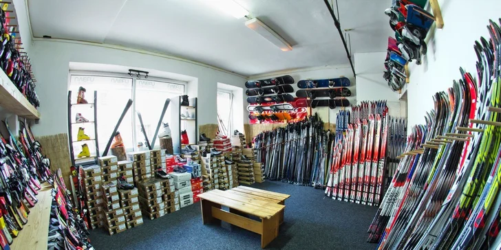 Servis a zapůjčení lyží, snowboardu či celé výbavy