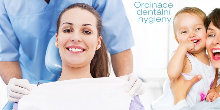 Profesionální dentální hygiena či pískování Air Flow