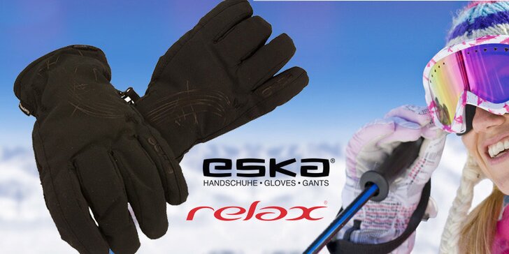 Kvalitní dámské lyžařské rukavice Eska