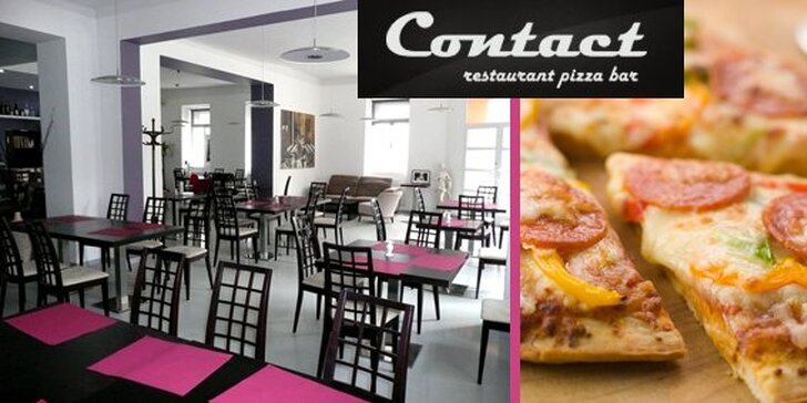 135 Kč za jakékoliv DVĚ proklatě dobré pizzy v restaurantu a pizza baru Contact se slevou 61%.