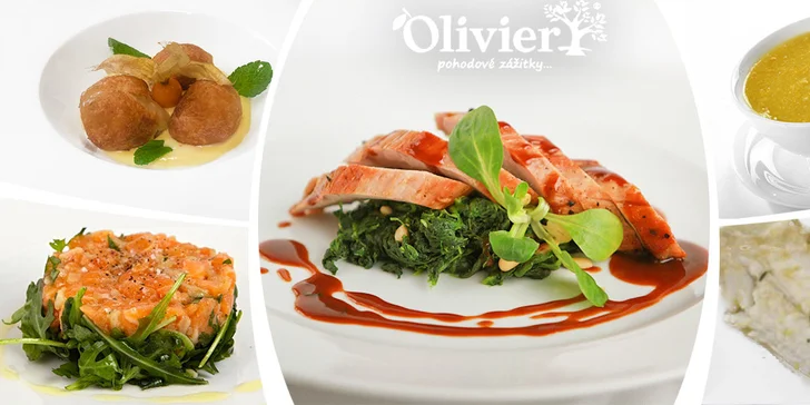 5chodové tasting menu pro dva v restauraci Olivier