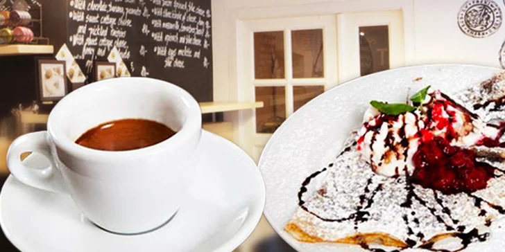 2 palačinky a 2 nápoje v crêperii U Kajetána