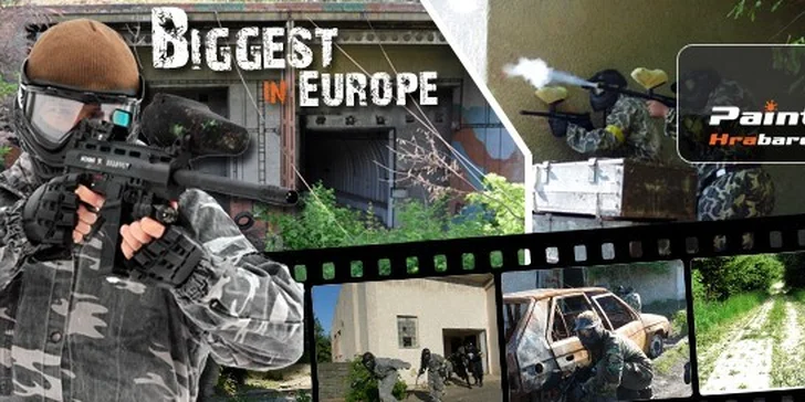 4 hodiny paintballu v největších areálech Evropy