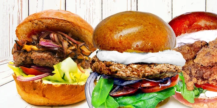 2× nabité burger menu s dezertem a nápojem