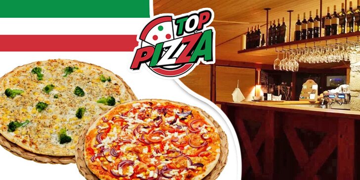 2 křupavé pizzy z Top Pizza dle výběru