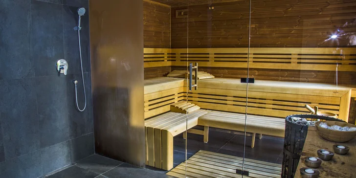 Wellness je komorní a naráz sem může jen omezený počet hostů. 