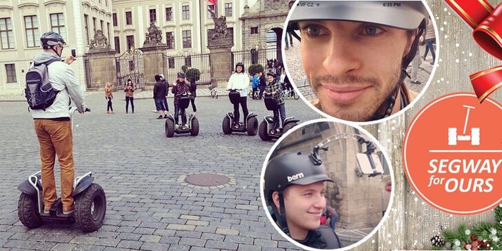 Jízda po Praze na Segwayi se selfie-helmou + svařák