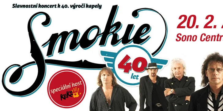 Vstupenka na koncert legendárních Smokie