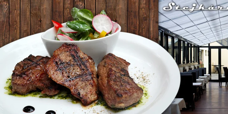 Steaková hostina v dejvické Stejkárně pro dva