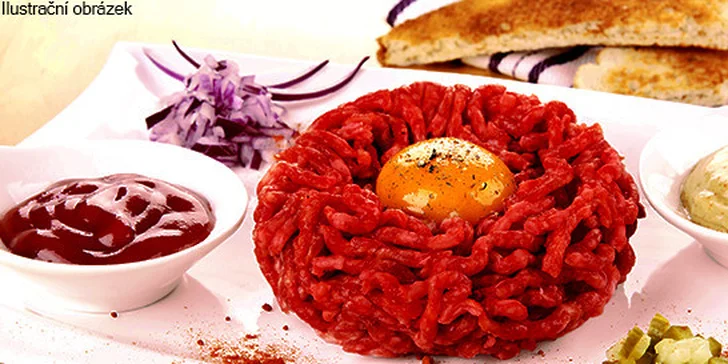 Tatarák z hovězí svíčkové v Zámecké restauraci v Manětíně