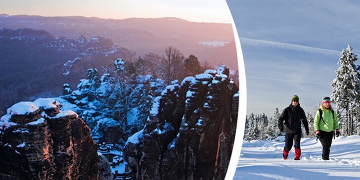Romantická zima v Českém Švýcarsku pro dva na 3 nebo 6 dní