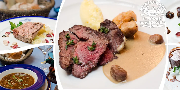 Exkluzivní zvěřinové menu pro dva v restauraci U Modré Kachničky