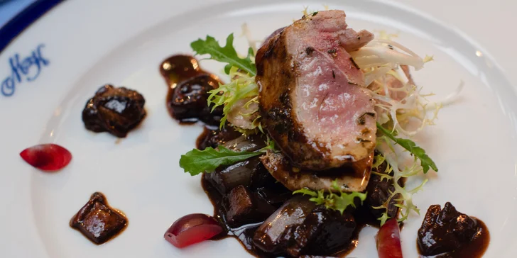 Exkluzivní zvěřinové menu pro dva v restauraci U Modré Kachničky