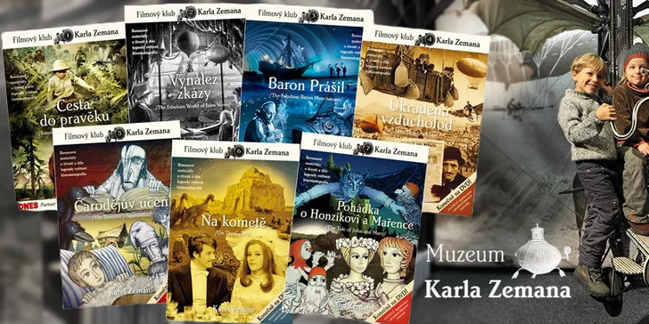 Rodinný vstup do muzea a DVD s filmy Karla Zemana