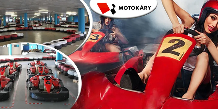 20 minut dravé jízdy na motokárách