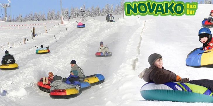 4 báječné jízdy na snowtubingu v Božím Daru