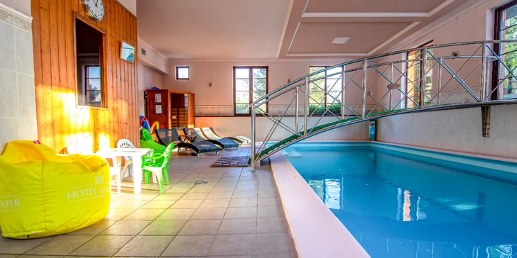 Neomezeně můžete využívat také bazén a fitness se špičkovými přístroji na cvičení.