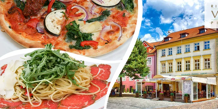 2 pizzy a 2 nealko nápoje v restauraci Vabene