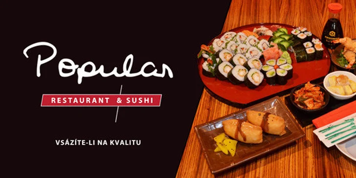 Radost z každého sousta: dárkový poukaz do restaurace Popular Steak Bar & Sushi