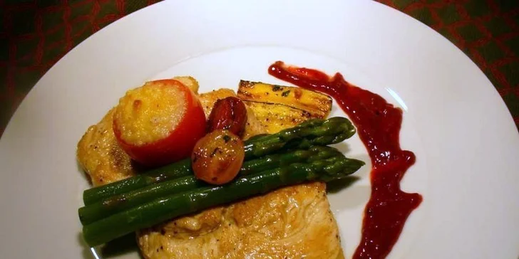 4chodové menu ve Zlatých časech pro dva