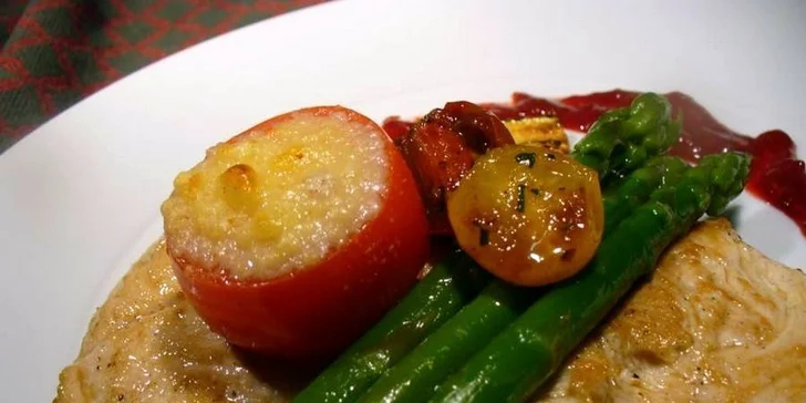 4chodové menu ve Zlatých časech pro dva