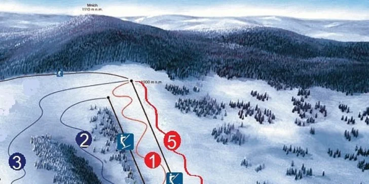 MAPA LYŽIARSKEHO STREDISKA (Zuberec - Janovky)